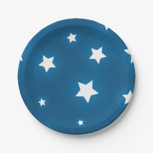 Prato De Papel Padrão de estrelas