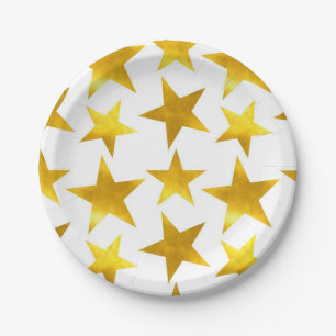 Prato De Papel Padrão de estrelas