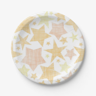 Prato De Papel Padrão de estrelas