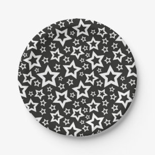 Prato De Papel Padrão de estrelas