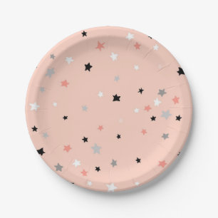 Prato De Papel Padrão de estrelas