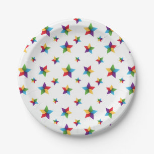 Prato De Papel Padrão de estrelas