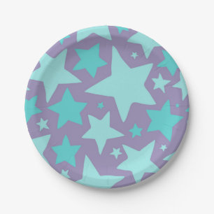 Prato De Papel Padrão de estrelas