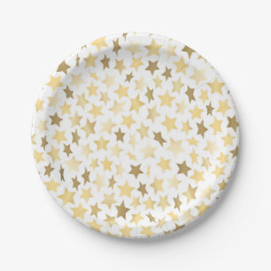 Prato De Papel Padrão de estrelas