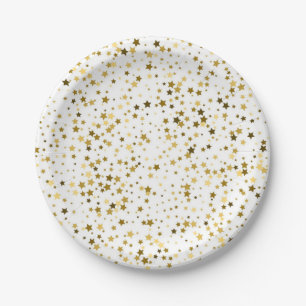 Prato De Papel Padrão de estrelas