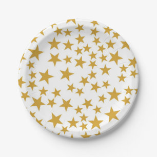 Prato De Papel Padrão de estrelas