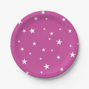 Prato De Papel Padrão de estrelas