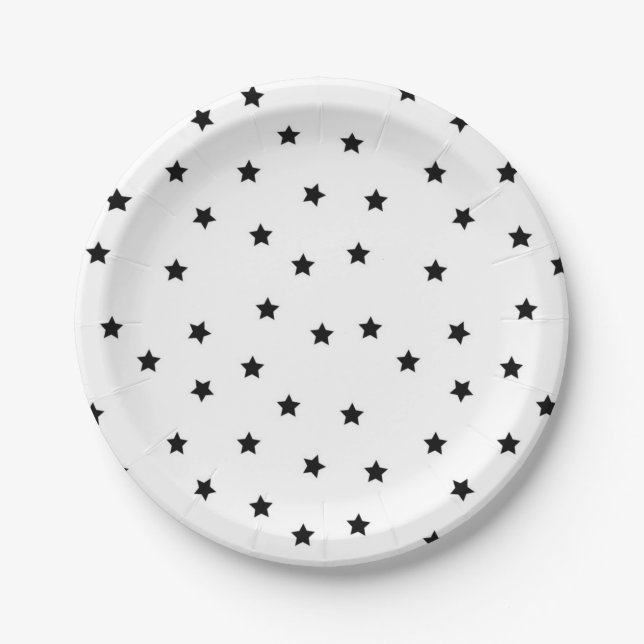 Prato De Papel Padrão de estrelas (Frente)