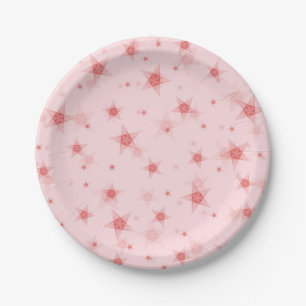 Prato De Papel Padrão de estrelas