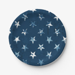 Prato De Papel Padrão de estrelas