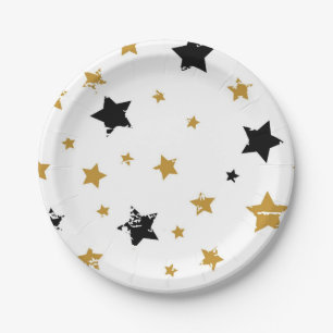 Prato De Papel Padrão de estrelas