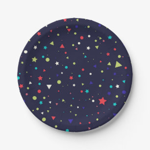 Prato De Papel Padrão de estrelas