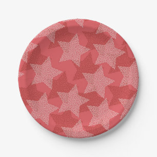 Prato De Papel Padrão de estrelas