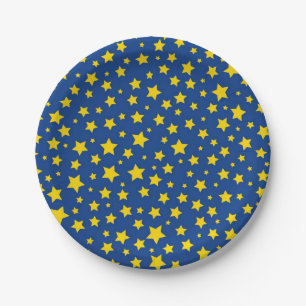 Prato De Papel Padrão de estrelas