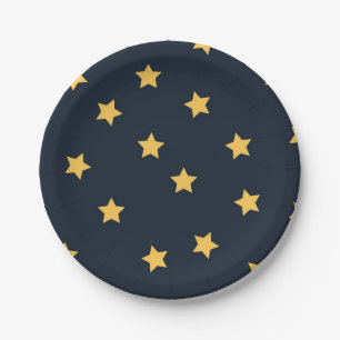 Prato De Papel Padrão de estrelas