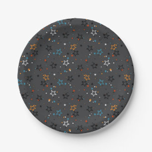 Prato De Papel Padrão de estrelas