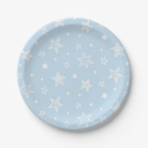 Prato De Papel Padrão de estrelas
