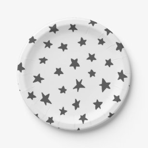 Prato De Papel Padrão de estrelas