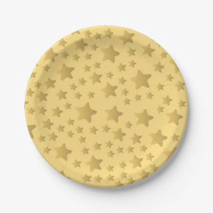 Prato De Papel Padrão de estrelas