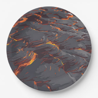 Prato De Papel Padrão de Fluxo de Lava