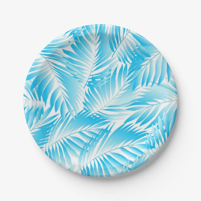 Prato De Papel Padrão de folhas (Frente)