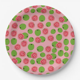 Prato De Papel Padrão de Fruta de goiaba