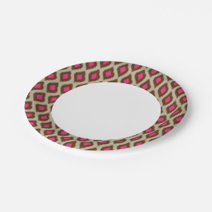 Prato De Papel Padrão de ikat moderno