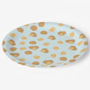 Prato De Papel Padrão de Noz das Nozes Bonitas