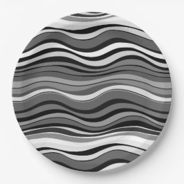 Prato De Papel Padrão de ondulação monocromática