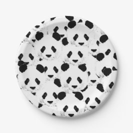 Prato De Papel Padrão de Panda