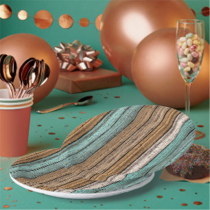 Prato De Papel Padrão de Pavimentos de Madeira Vintage Weathered