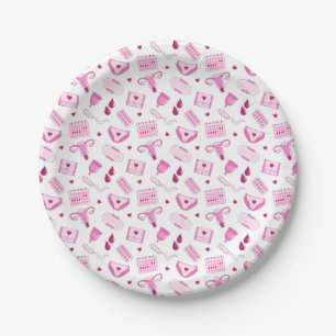 Prato De Papel Padrão de Períodos