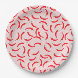 Prato De Papel Padrão de Picy Red Chili