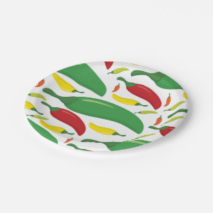 Prato De Papel Padrão de pimenta