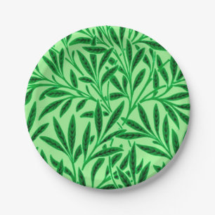 Prato De Papel Padrão de Salgueiro de William Morris, Verde Jade