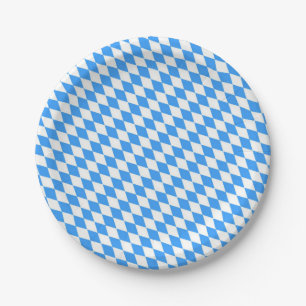 Prato De Papel Padrão de Sinalizador da Octoberfest Bavarian