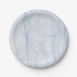 Prato De Papel Padrão de Sombra Azul