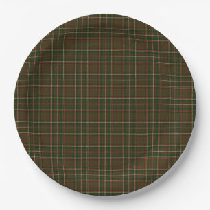 Prato De Papel Padrão de Tartan da Xadrez Williams