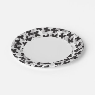 Prato De Papel padrão de uma borboleta