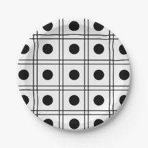 Padrão de verificação preto e branco do círculo da