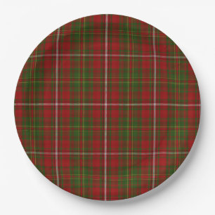 Prato De Papel Padrão de Xadrez de Clã Tartan Escocês Hay