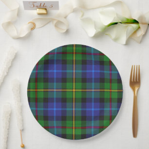 Prato De Papel Padrão de Xadrez do Smith Clan Scottish Tartan
