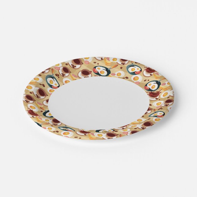 Prato De Papel Padrão do Café da Manhã 3 (Inclinado)