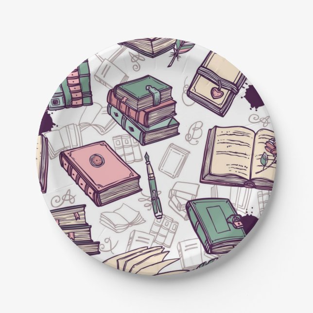 Prato De Papel Padrão do livro (Frente)