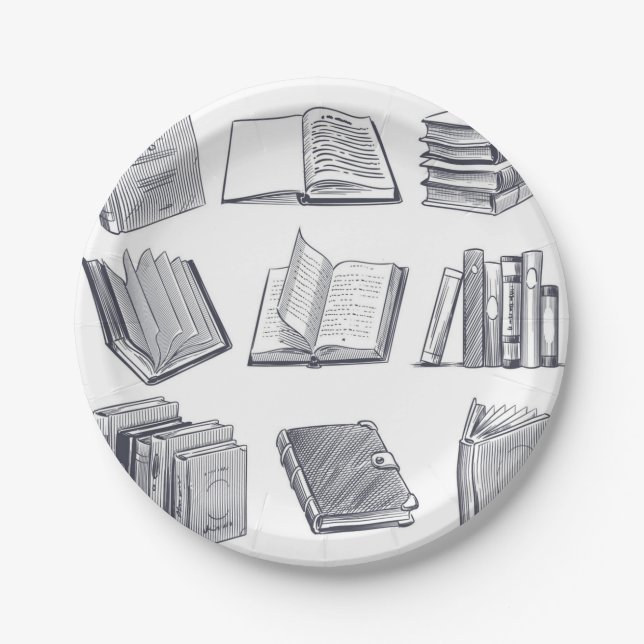 Prato De Papel Padrão do livro (Frente)
