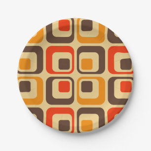 Prato De Papel Padrão dos quadrados retrorreflectores - Vermelho,