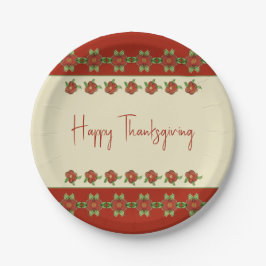 Prato De Papel Padrão E Laranja Mistura Floral