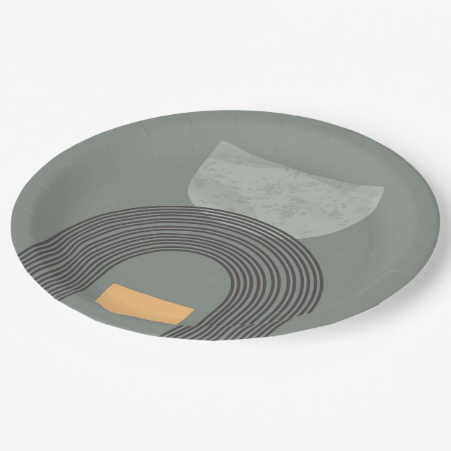 Prato De Papel padrão em formas boêmicas de abstrato (Inclinado)