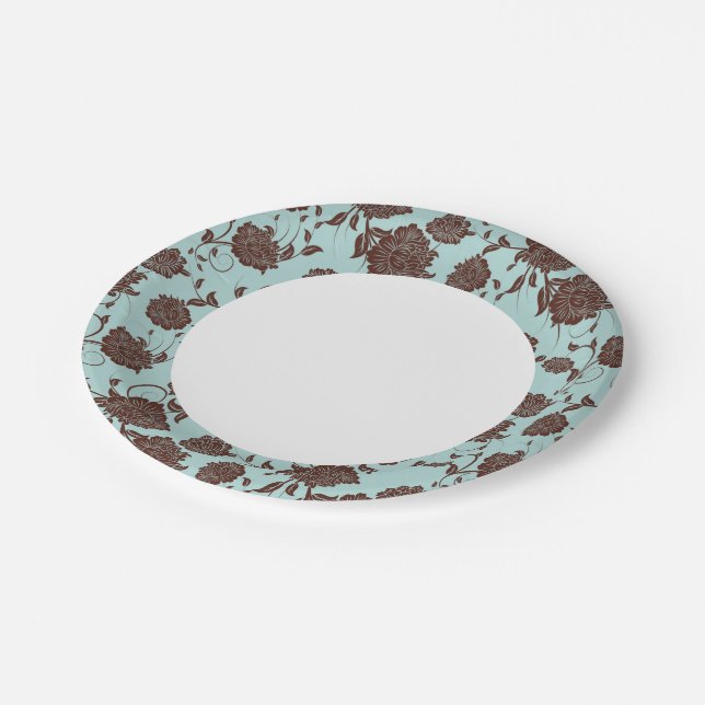 Prato De Papel Padrão Floral 13 (Inclinado)