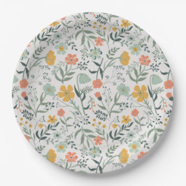 Prato De Papel Padrão Floral Botânico Bonito